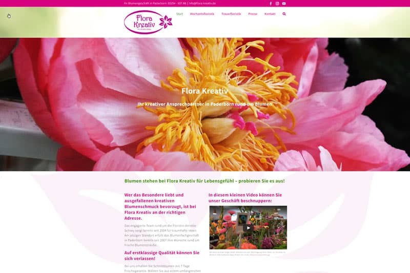 Website Flora Kreativ